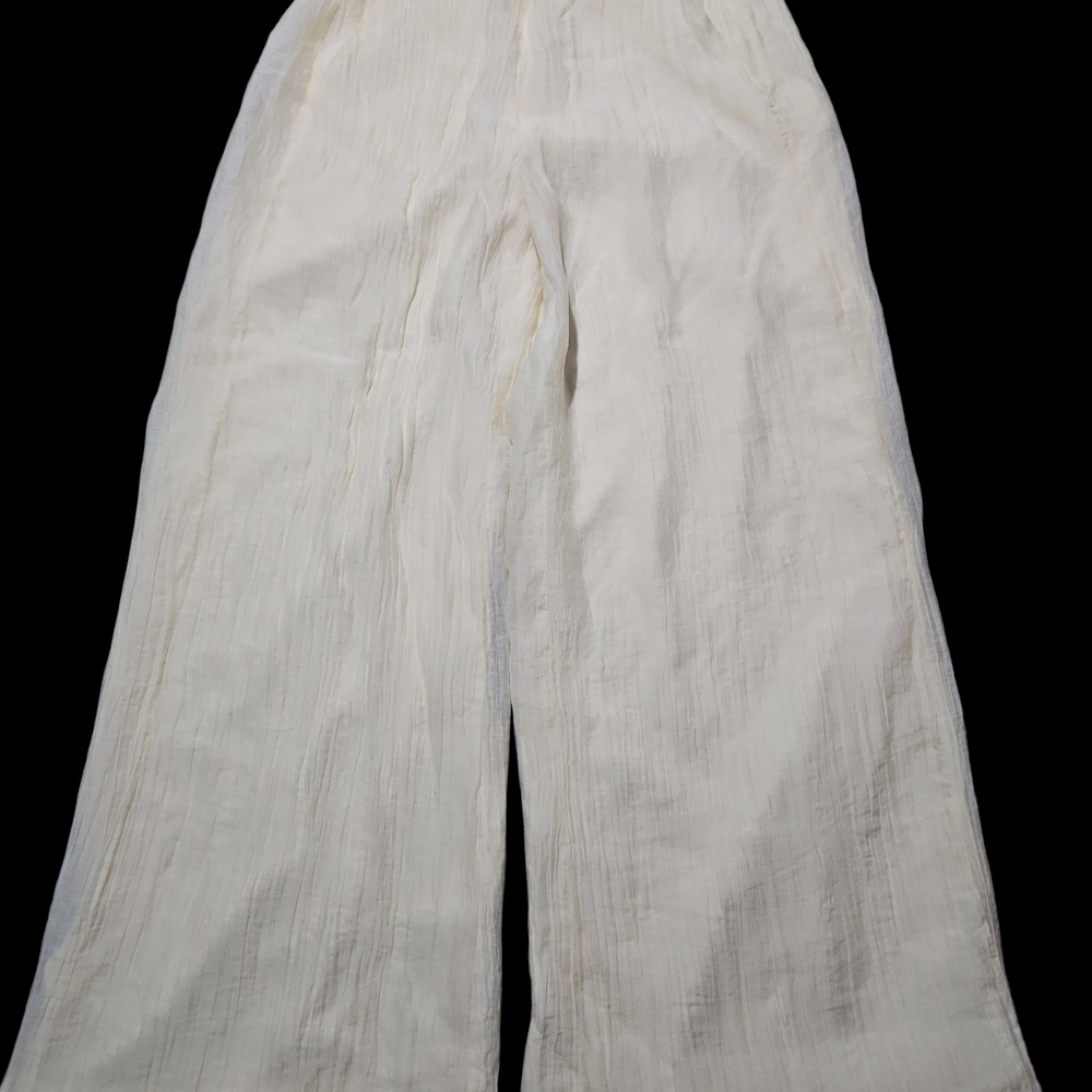 Veiled Collection Soft Yellow Wide-Leg Pants